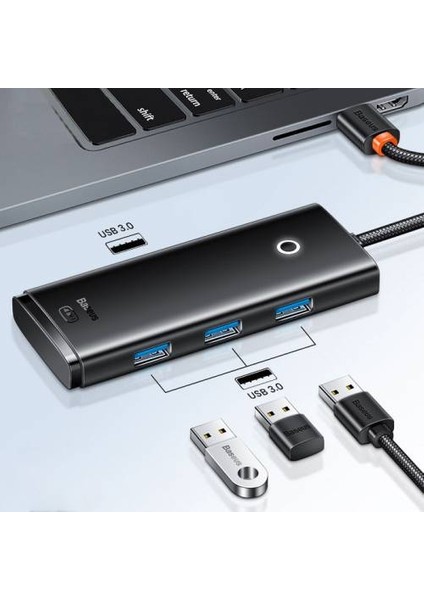 4in1 USB Çoğaltıcı 4 Portlu USB To USB 3.0 Hub Adaptör Çoklayıcı 25CM 5gbps Iletim