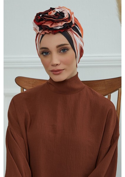Güllü Penye Desenli Bone,desen 35,B-21YD