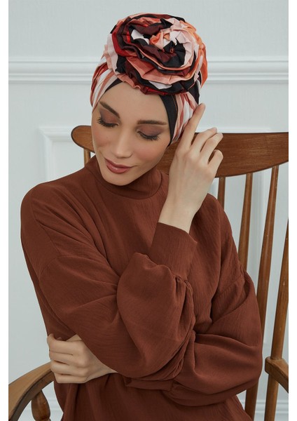 Güllü Penye Desenli Bone,desen 35,B-21YD