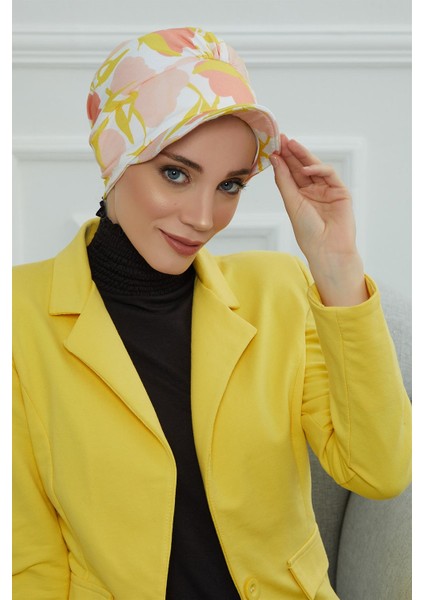 Şapkalı Desenli Penye Bone,desen 31,B-30YD