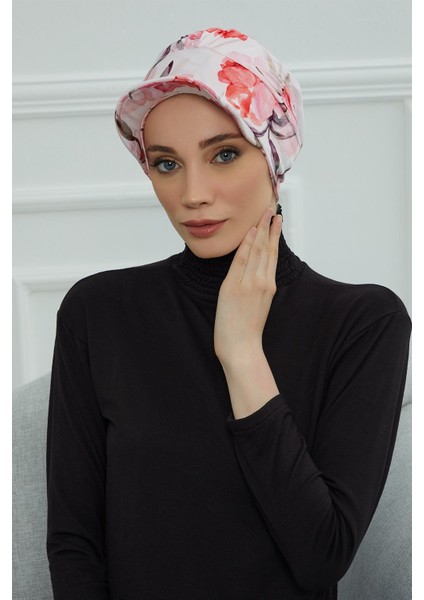 Şapkalı Desenli Penye Bone,desen 26,B-30YD