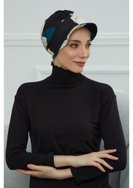 Şapkalı Desenli Penye Bone,desen 32,B-30YD