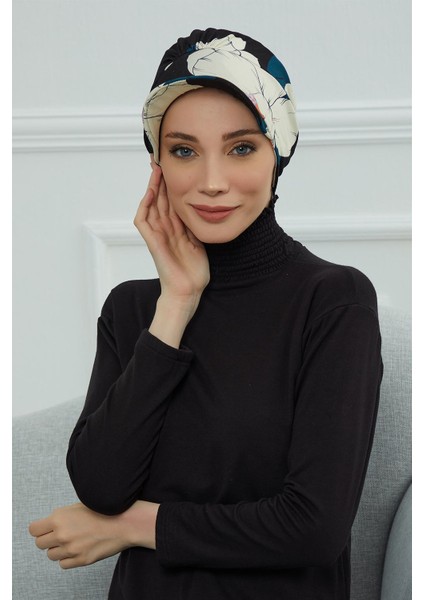 Şapkalı Desenli Penye Bone,desen 32,B-30YD