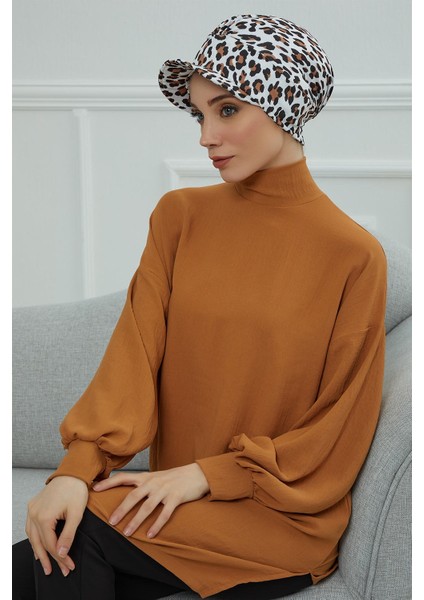 Şapkalı Desenli Penye Bone,desen 29,B-30YD