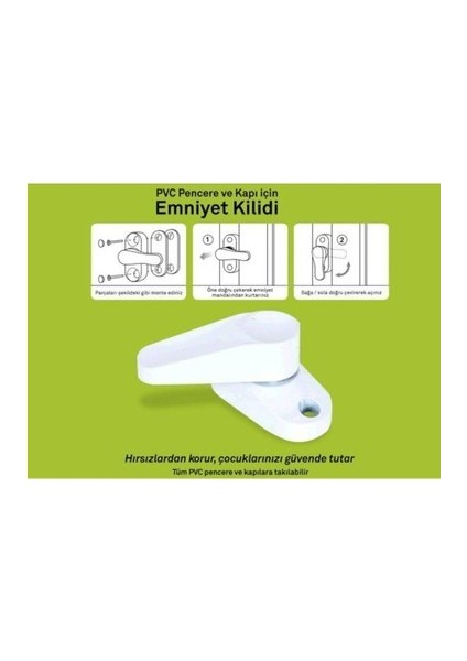 Pvc Kapı Pencere Pimapen Emniyet Kilidi Çocuk Hırsız Güvenlik Mandalı
