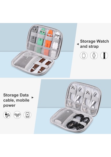 Dijital Kablo Organizatör Kutusu Izle Band Depolama Kılıfı Gri (Yurt Dışından)