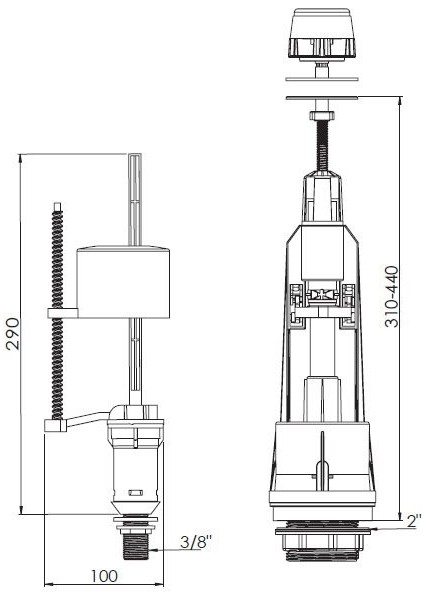 Rezervuar Iç Takım Basmalı Mekanik Fıt01
