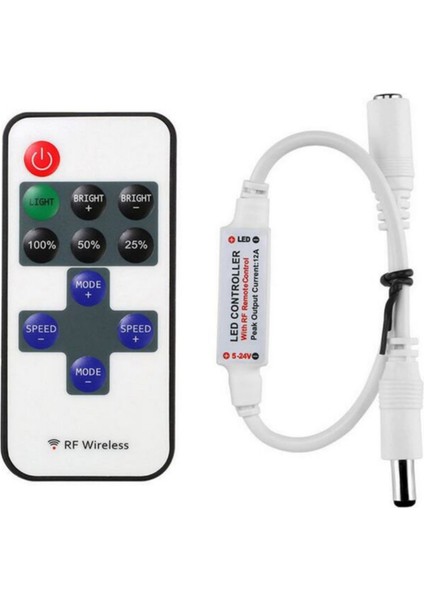 LED Dimmer ve Strobe ( Çakar ) Uzaktan Kumandalı LED Kontrol 5-12-24 Volt