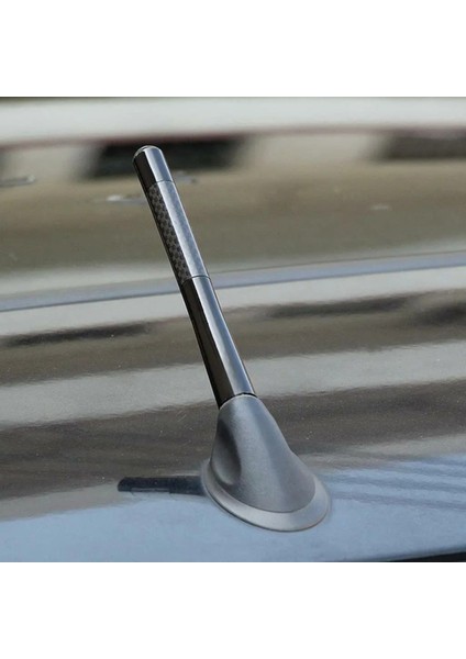 Oto Araç Anten Momo Yazılı Siyah Karbon Anten Çubuğu Spor Kısa modelleri