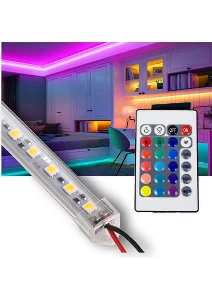 100 Cm Rgb Kumandalı Çubuk Şerit Led Işık Aydınlatma