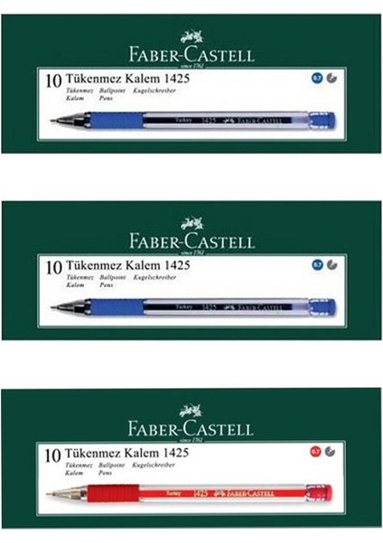 1425 Iğne Uç Tükenmez Kalem 20 Mavi 10 Kırmızı