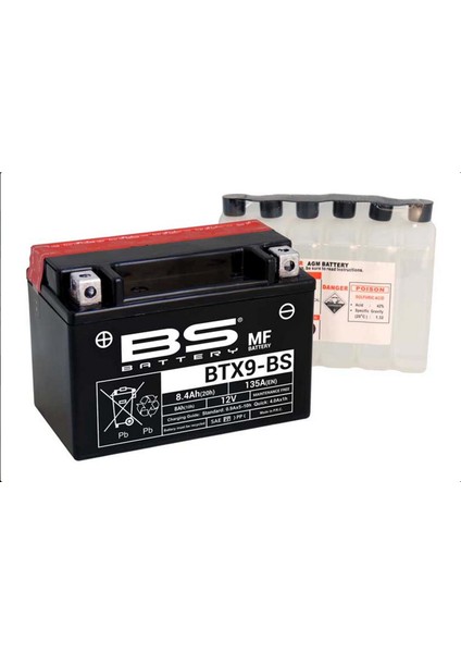 Btx9- Akü Bajaj PULSAR200NS/RS200/DOMİNAR400