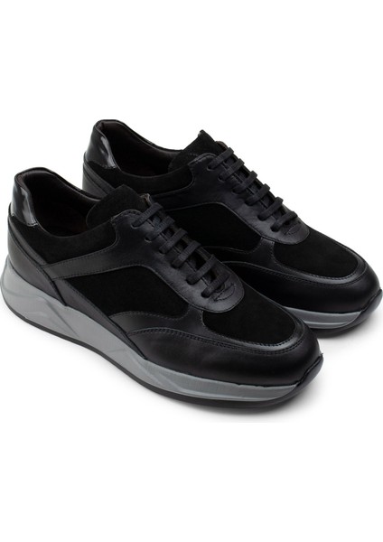 Deri Siyah Sneaker Erkek Ayakkabı fiyatları