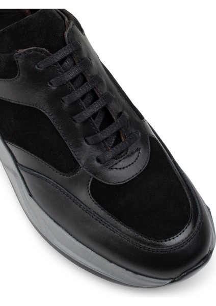 Deri Siyah Sneaker Erkek Ayakkabı indirimleri
