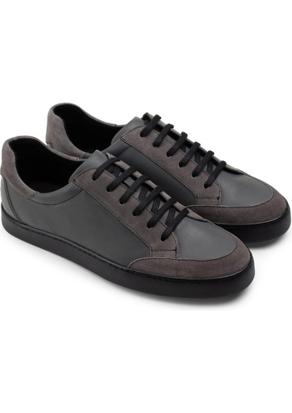Deri Gri Sneaker Erkek Ayakkabı