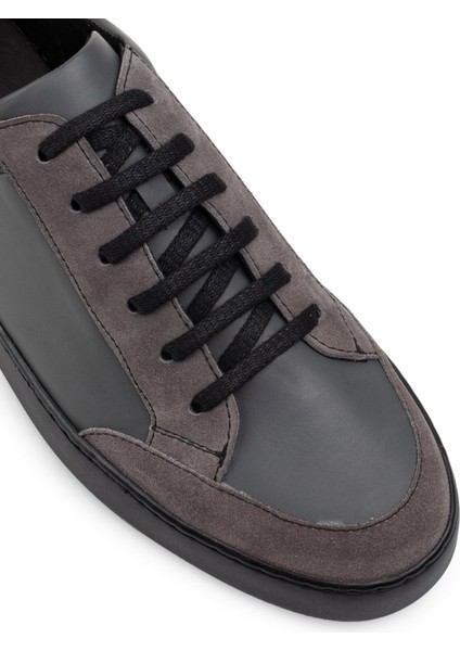Deri Gri Sneaker Erkek Ayakkabı