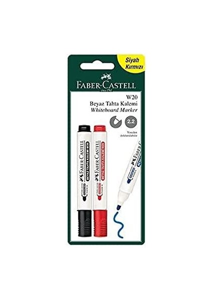 5500254002 Faber-Castell Blister Beyaz Tahta Kalemi 2'li