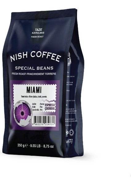 Nish Espresso Kahve Miami 250 gr