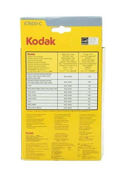 EN-EL10 Batarya Için %100 Orjinal Kodak Şarj Aleti K7600-C + Araç Kiti