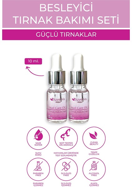 Kozmetik 2'li Tırnak Bakım Yağı Seti E Vitaminli Nemlendirici Spa Etkili Tırnak Bakım Yağı 20ML