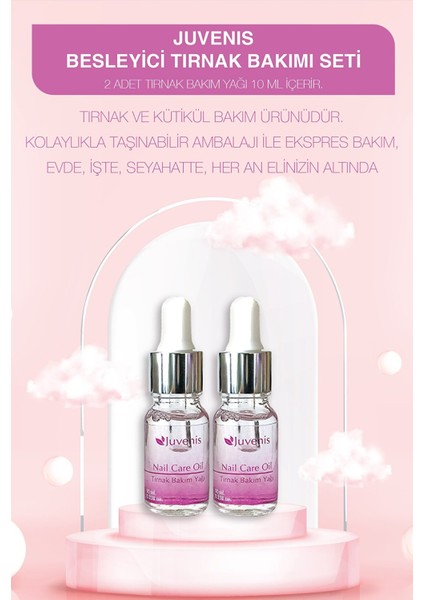 Kozmetik 2'li Tırnak Bakım Yağı Seti E Vitaminli Nemlendirici Spa Etkili Tırnak Bakım Yağı 20ML