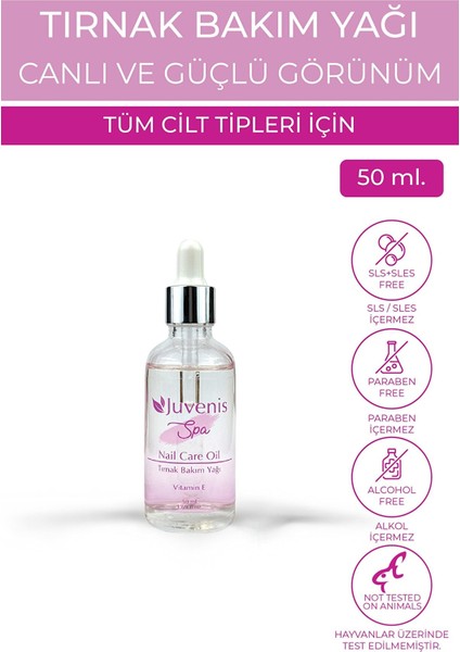 Kozmetik Tırnak Bakım Yağı E Vitamini Içeren ve Nemlendirici Spa Etkili Tırnak Bakım Yağı 50ML