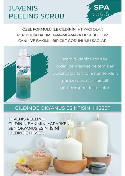 Kozmetik Vücut Peelingi Pürüzsüzleştirici Tüm Cilt Tiplerine E Vitaminli Canlandırıcı ve Arındırıcı Peeling 300ML