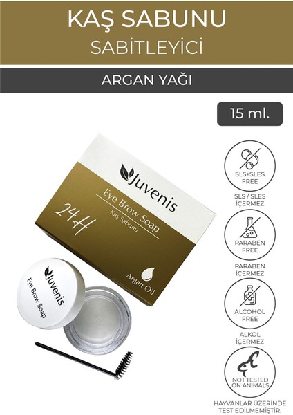 Kozmetik Kaş Sabitleyici Argan Yağlı Kaş Şekillendirici ve Sabitleyici Gün Boyu Kalıcı Kaş Sabunu 15GR