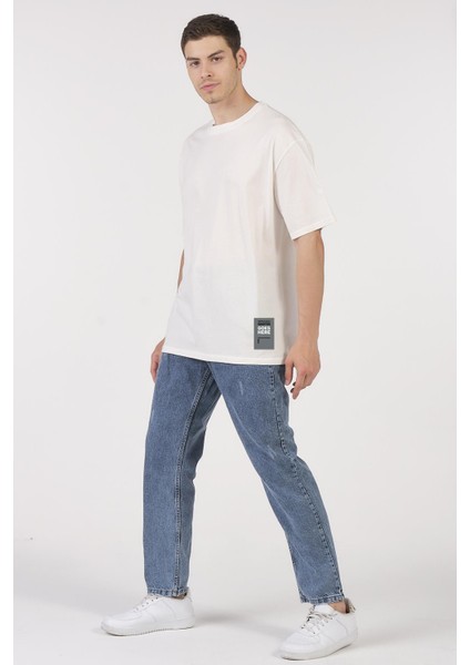 Unisex (Erkek -Kadın) Oversize ( Bol-Salaş ) T-Shirt Renk Ekru Goes Here fiyatları