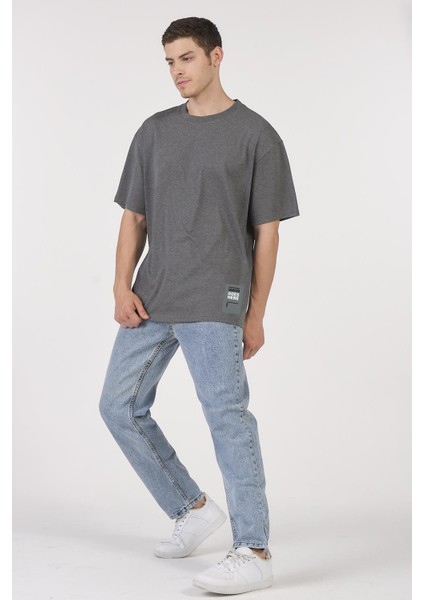 Unisex (Erkek -Kadın) Oversize ( Bol-Salaş ) T-Shirt Renk Antrasit Goes Here fiyatları