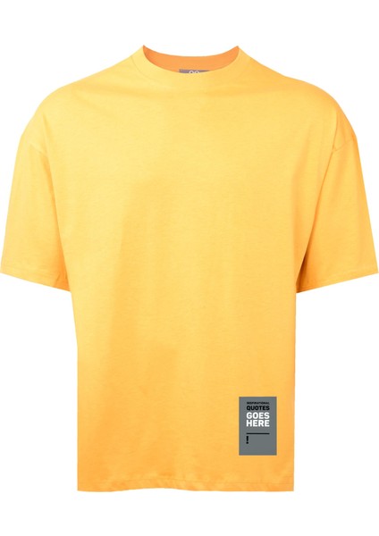 Unisex (Erkek -Kadın) Oversize ( Bol-Salaş ) T-Shirt Renk Hardal Goes Here