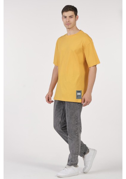 Unisex (Erkek -Kadın) Oversize ( Bol-Salaş ) T-Shirt Renk Hardal Goes Here fiyatları
