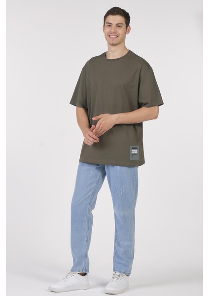 Unisex (Erkek -Kadın) Oversize ( Bol-Salaş ) T-Shirt Renk Haki Goes Here fiyatları