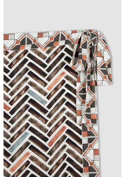 Nefes İstanbul X Defacto Regular Fit Desenli Plaj %100 Pamuk Kıyafeti X6386AZ22HS fiyatları