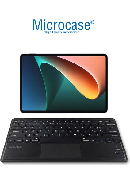 Tablet ve Telefonlar Için Şarjlı Touchpadli Türkçe Bluetooth Klavye 28 cm - AL2745 Siyah