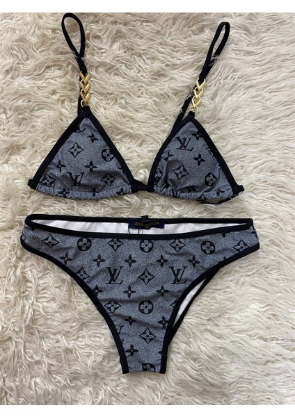 L Luxury Chains Bikini - Mavi