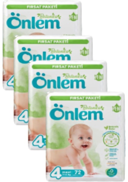 Botanika Bebek Bezi Fırsat Paketi Maxi 7-14 kg 4 Beden 4 x 72 Adet