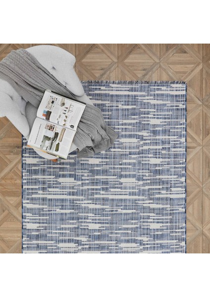 Doğasever Geri Dönüşümlü Pamuk Halılar Ayaz 160X230 cm Salon Mutfak Halısı Yolluk Kilim