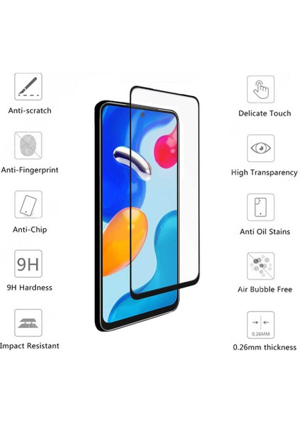 Xiaomi Redmi Note 11 Ekran Koruyucu Ekranı Tam Kaplayan Dayanıklı Cam Ekran Koruyucu