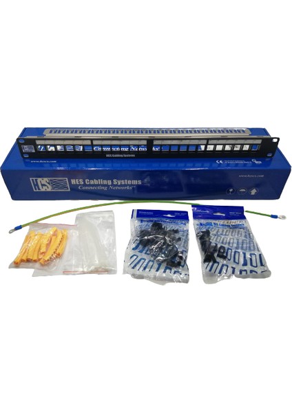 Ftp Boş Patch Panel P00-02420-1U 24 Port (J6A-00826 CAT6A Ftp Toolless Keystone Jack 24ADET) Scspazar