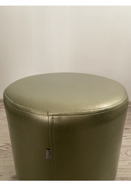 Ahşap Ayaklı Suni Deri Yuvarlak Puf fırsatları