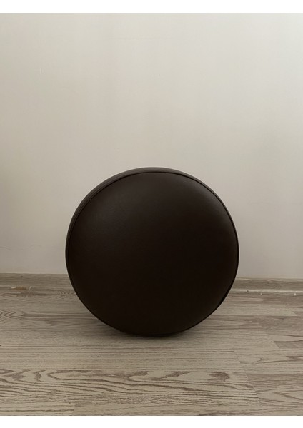 Ahşap Ayaklı Suni Deri Yuvarlak Puf fiyatları