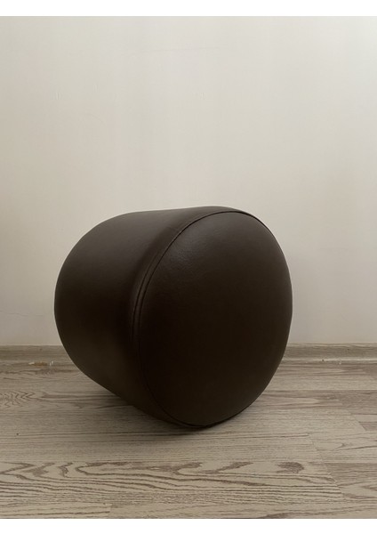 Ahşap Ayaklı Suni Deri Yuvarlak Puf modelleri
