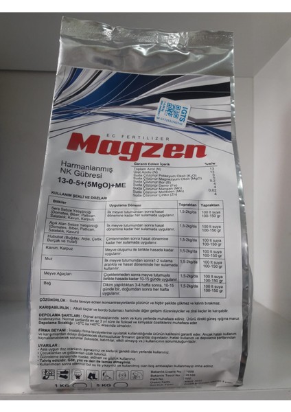 Magzen Harmanlanmış Nk Gübresi 1kg