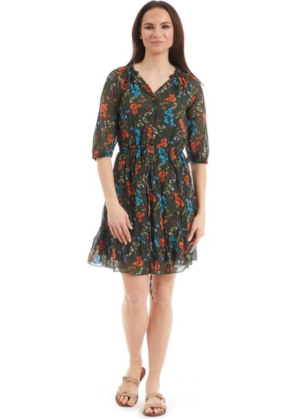 Şile Bezi Gelincik Yeşil Vual Elbise fiyatları