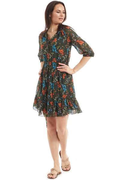 Şile Bezi Gelincik Yeşil Vual Elbise modelleri