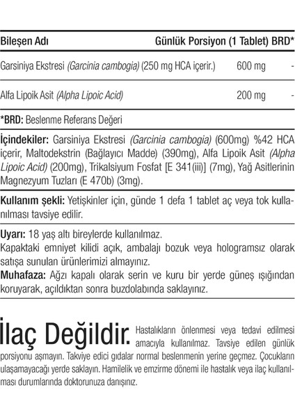 Metabloc Garsiniya Ekstresi Alfa Lipoik Asit
