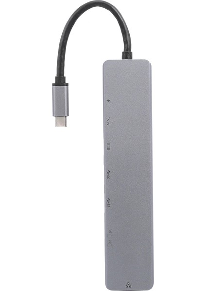 8in1 Type-C USB 3.0 Hub HDMI Ethernet Mikro Sdtf Otg Adaptörü