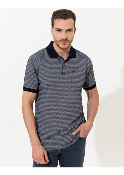 Pierre Cardin Erkek Lacivert Regular Fit Polo Yaka Tişört 50250225-VR033