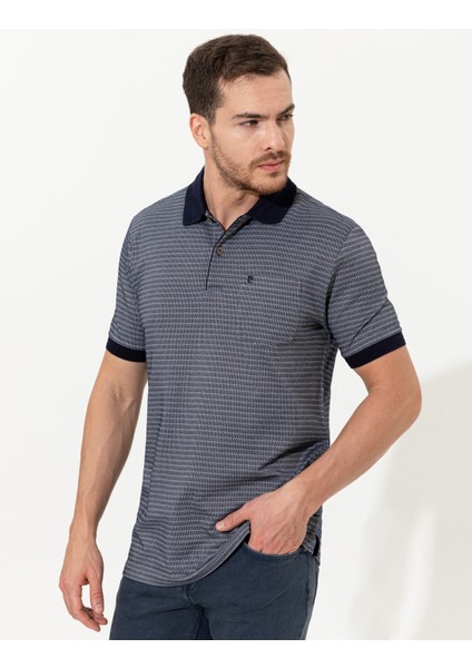 Pierre Cardin Erkek Lacivert Regular Fit Polo Yaka Tişört 50250225-VR033